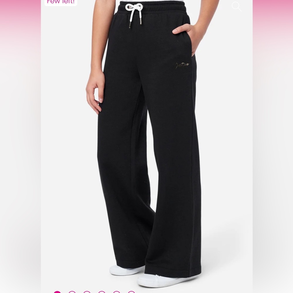 New! Girls Collection X by Justice Wide Leg Fleece Sweatpant